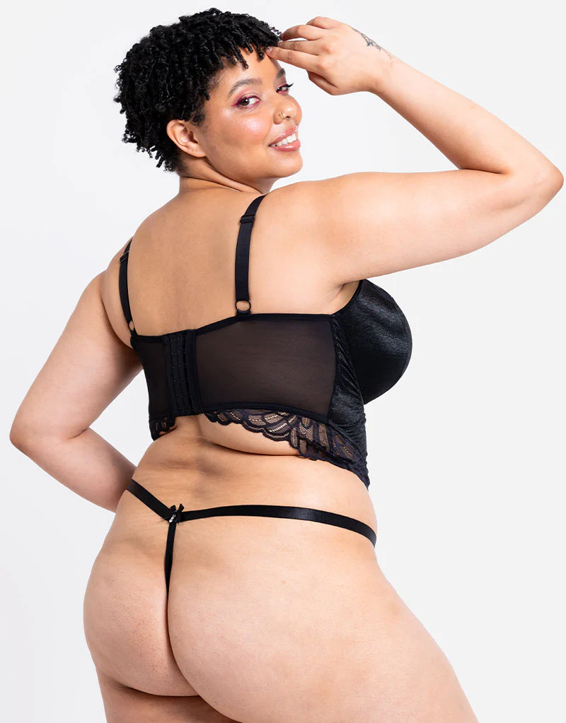 Curvy Kate Boost Bombshell Longline Padded Balcony Bra Black Sparkle - Image 7