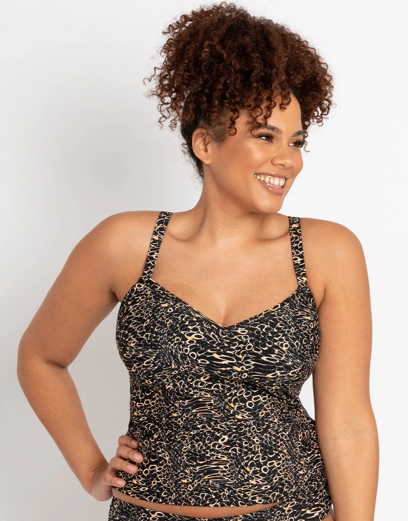 Curvy Kate Eclipso Plunge Tankini Multiway Top Print Mix - Image 3
