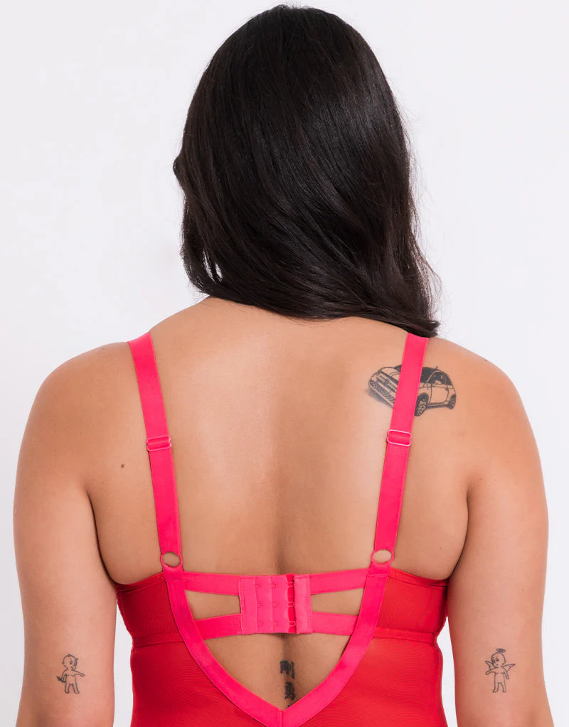 Curvy Kate Elementary Plunge Bodysuit Red/Pink - Image 5