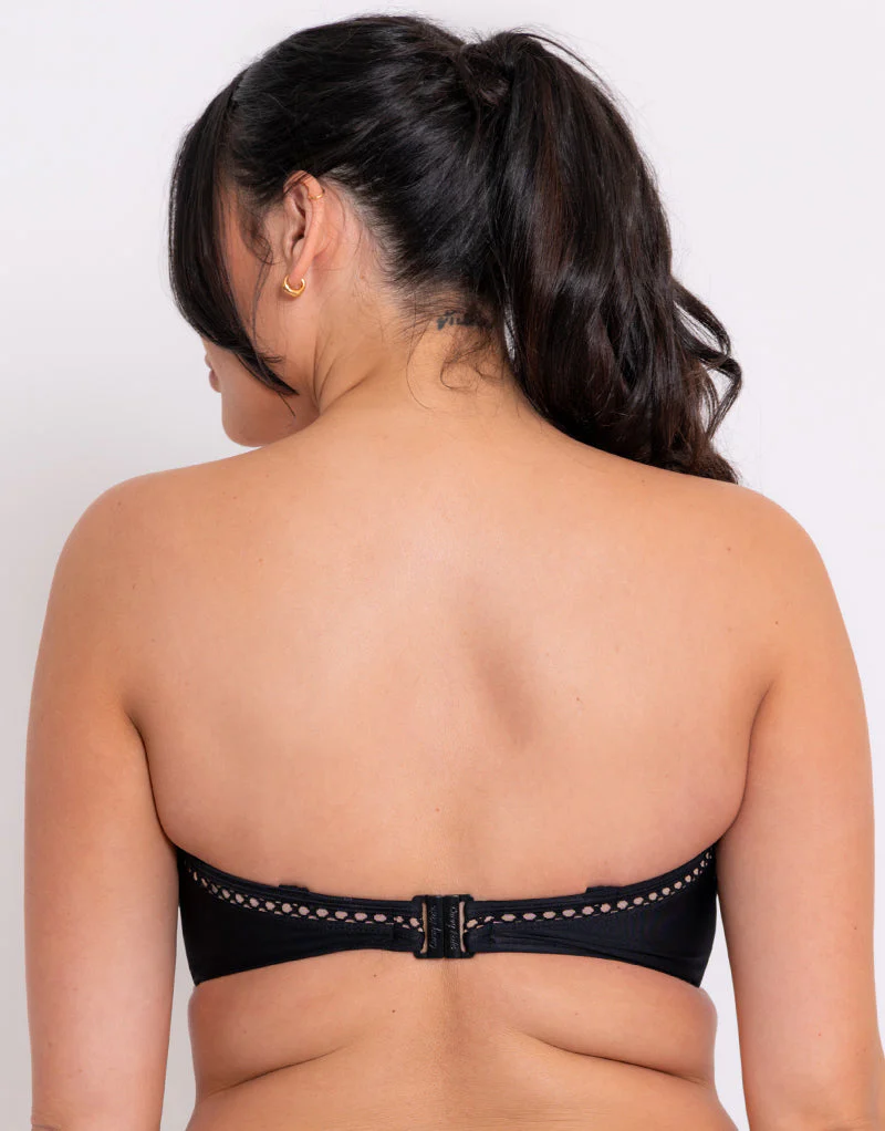 Curvy Kate First Class Bandeau Strapless Multiway Bikini Top Black - Image 4