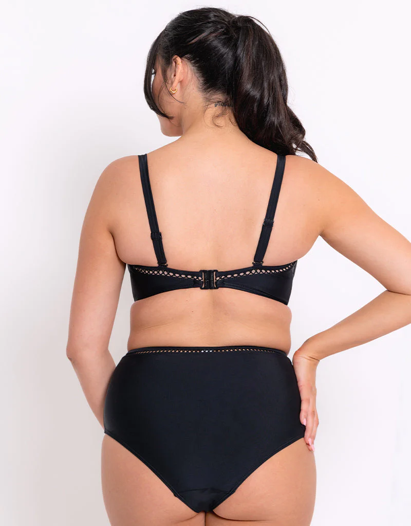 Curvy Kate First Class Bandeau Strapless Multiway Bikini Top Black - Image 8