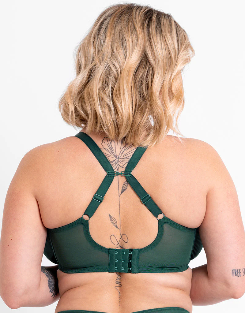 Curvy Kate Flare Full Plunge Side Support Multiway Bra Emerald Sparkle - Image 5