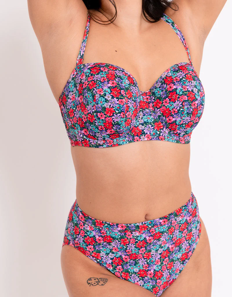 Curvy Kate Kitsch Kate Bandeau Strapless Multiway Bikini Top Floral Print - Image 8