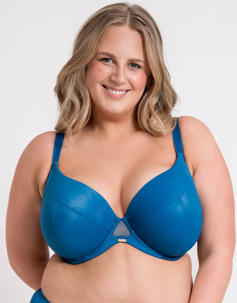 Curvy Kate Lush Full Plunge Bra Peacock Blue - Image 3