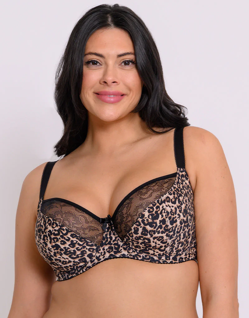 Curvy Kate Moody Bloom Balcony Bra Leopard Print - Image 3