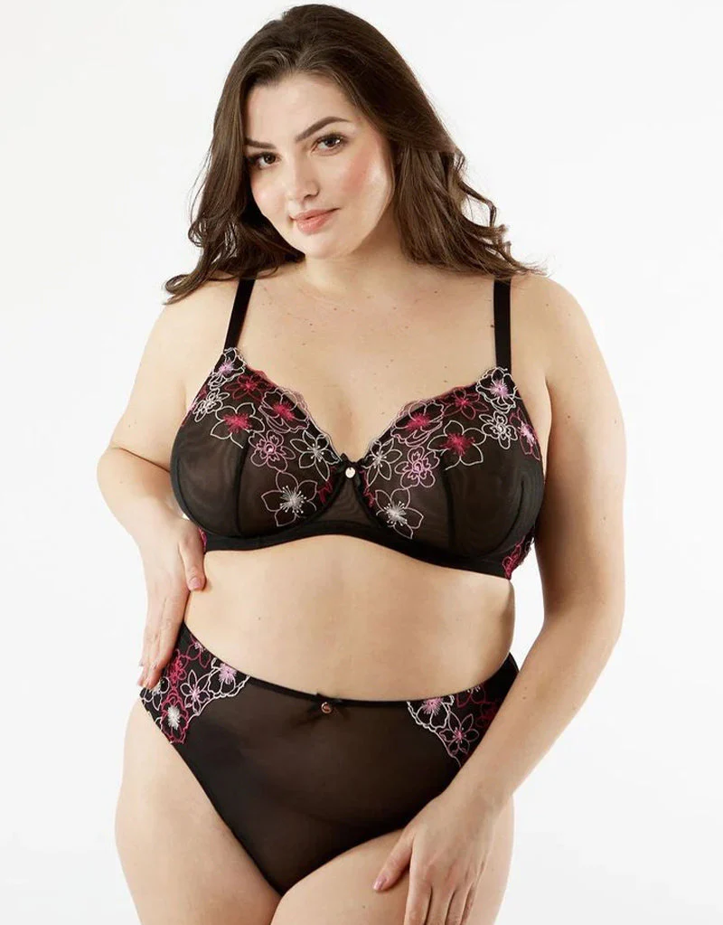 Oola Embroidery High Waist Brief Black - Image 4