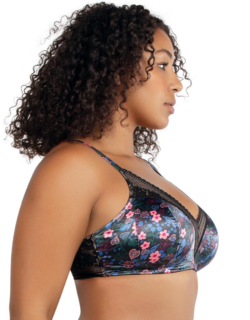 Parfait Jade Padded Bralette Black/Floral - Image 4